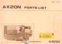 Ikegai-Ikegai AX20N, Lathe Parts List and Drawings Manual 1984-AX20N-01